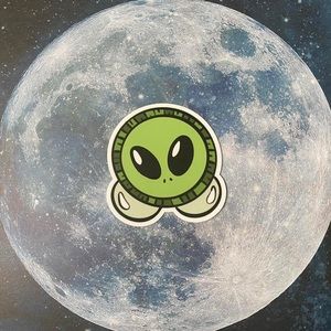 Alien Cryptid Pal Sticker (own design)
